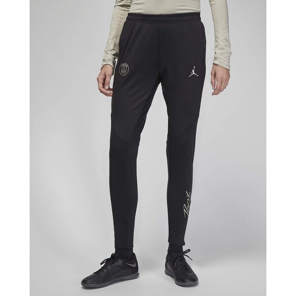 Nike Damskie dzianinowe spodnie piłkarskie Jordan Dri-FIT Paris Saint-Germain Strike (wersja trzecia) DZ0899-010