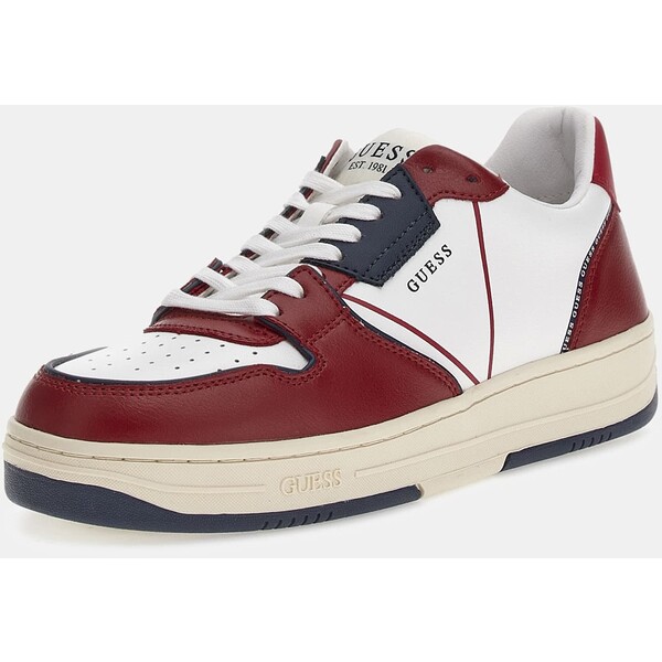 GUESS Sneakersy z mieszanki skóry model Ancona FM8ANCLEL12-RED