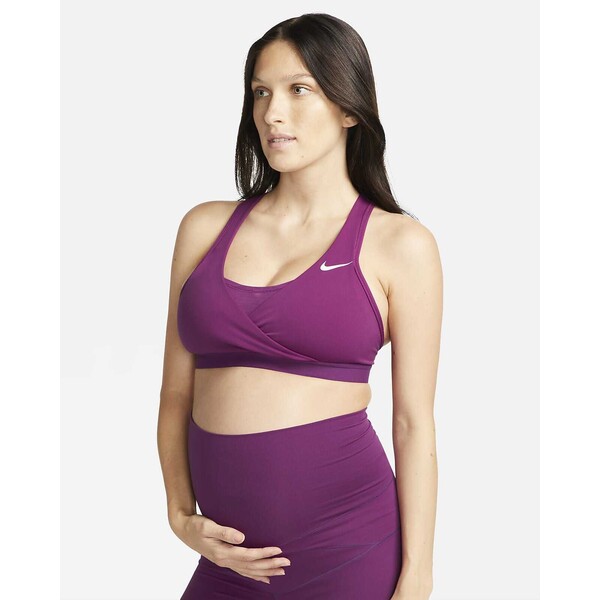 Damski ciążowy stanik sportowy z wkładkami zapewniający średnie wsparcie Nike Swoosh (M) CQ9289-503