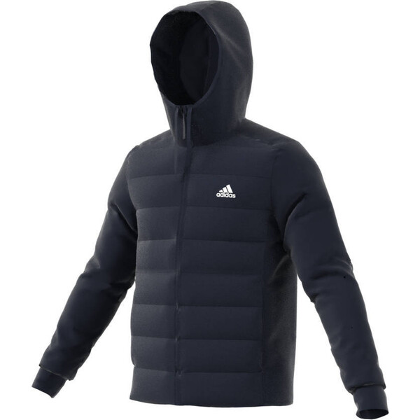 Kurtka z kapturem męska adidas ESSENIALS HYBRID DOWN granatowa IK3224