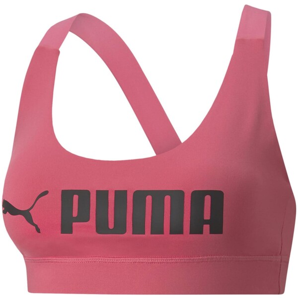 Stanik sportowy damski Puma Mid Impact różowy 52219282