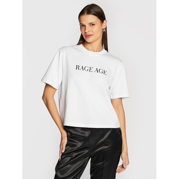 Rage Age T-Shirt Olivia Biały Relaxed Fit