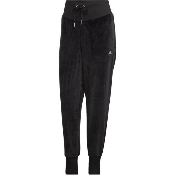 Spodnie dresowe damskie adidas HOLIDAYZ COZY VELOUR czarne HP1782