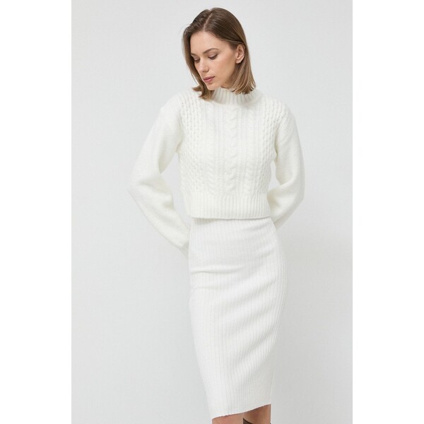 Morgan sukienka i sweter z domieszką wełny RMAILY.OFF.WHITE