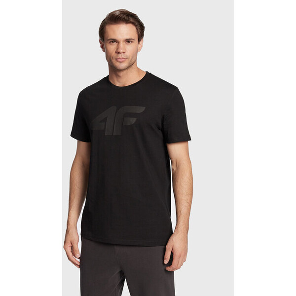 4F T-Shirt H4Z22-TSM353 Czarny Regular Fit