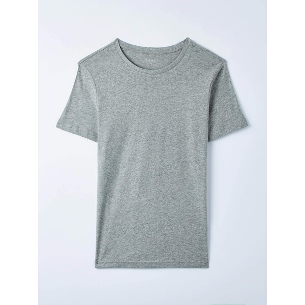 Terranova T-shirt basic z okrągłym dekoltem Umiarkowany szary melanż SAB0052494001S358