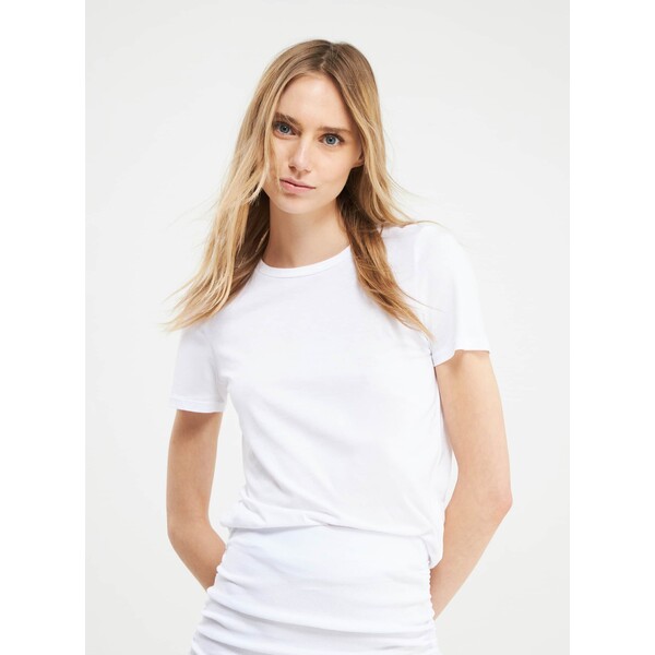 Terranova T-shirt basic z okrągłym dekoltem Biały optyczny SAB0052494001S347