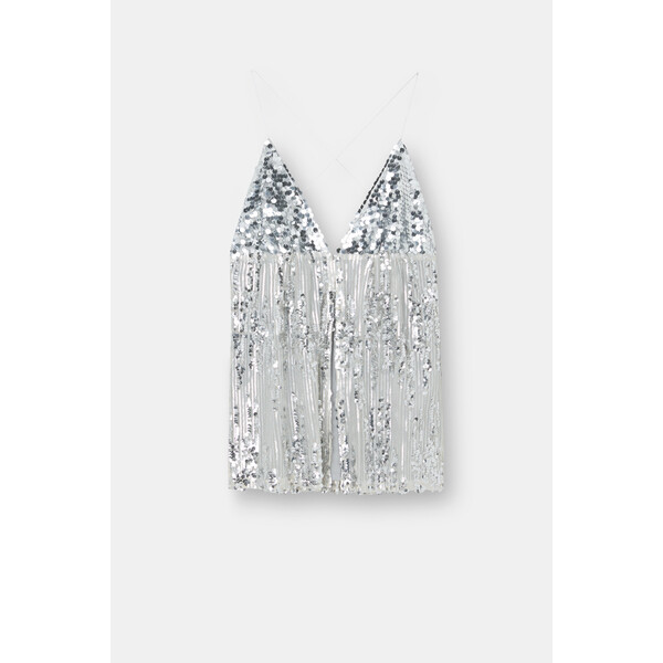 Pull&Bear Top z kontrastowymi cekinami 3241/400