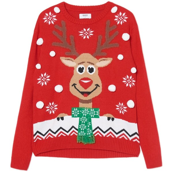 Cropp Świąteczny sweter z reniferem 8081Z-33X