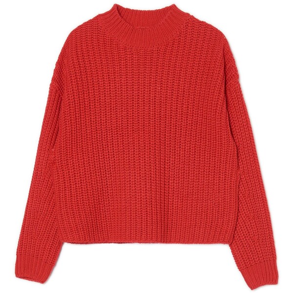 Cropp Czerwony sweter basic 4347Y-33X