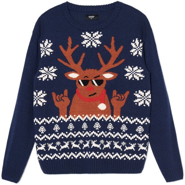 Cropp Świąteczny sweter z reniferem 8274Z-59X