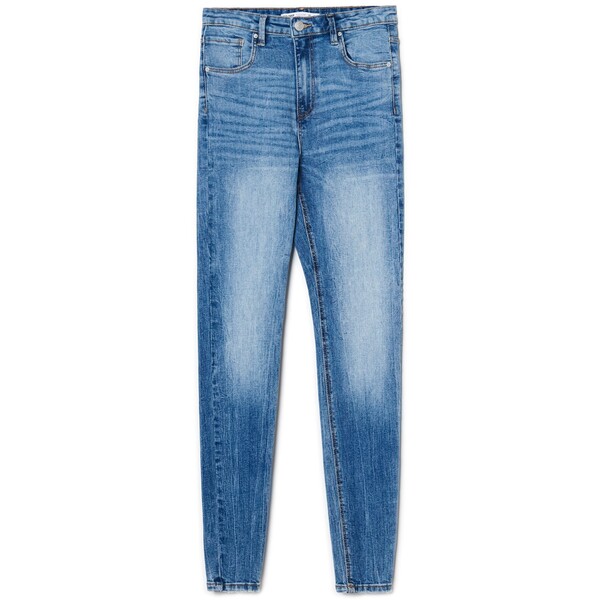 Cropp Niebieskie jeansy skinny high waist 3324W-55J