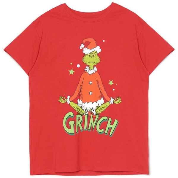 Cropp Czerwona świąteczna koszulka z Grinchem 2384W-33X