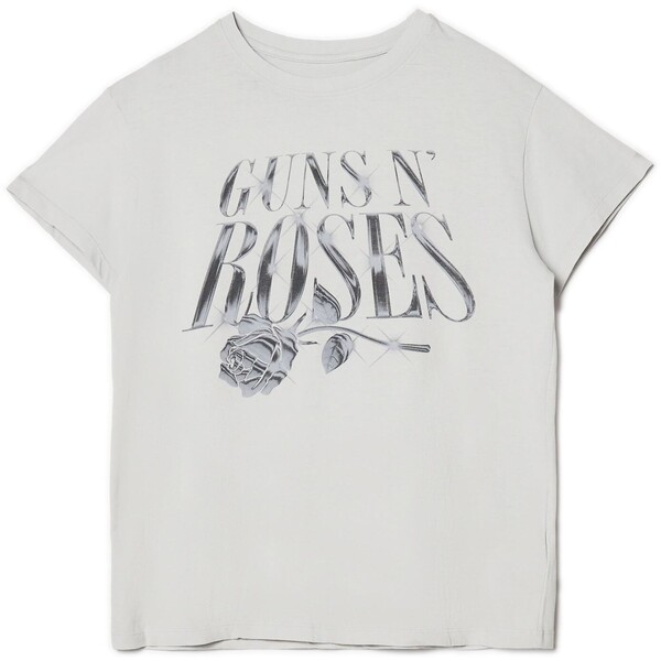 Cropp Koszulka oversize z nadrukiem Guns n' Roses 2402W-09M