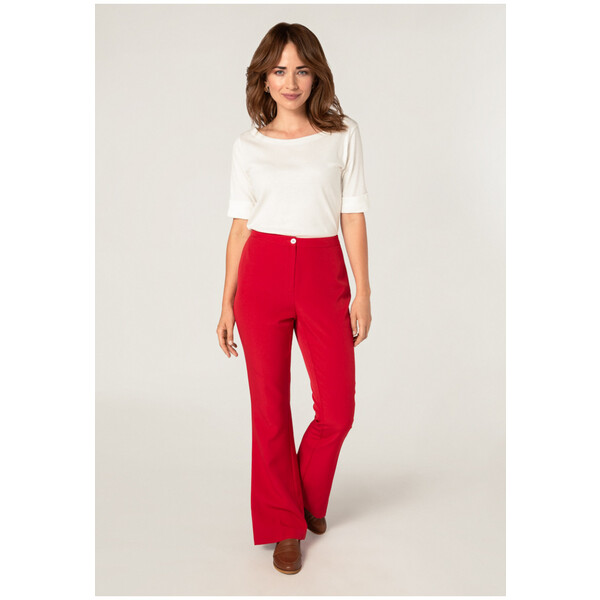 Quiosque Eleganckie czerwone spodnie 3TN002601