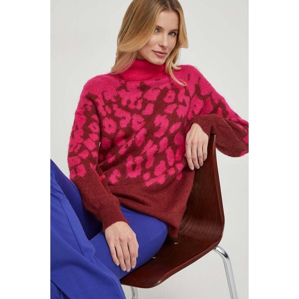 United Colors of Benetton sweter z domieszką wełny 1VAAE202T.2L3