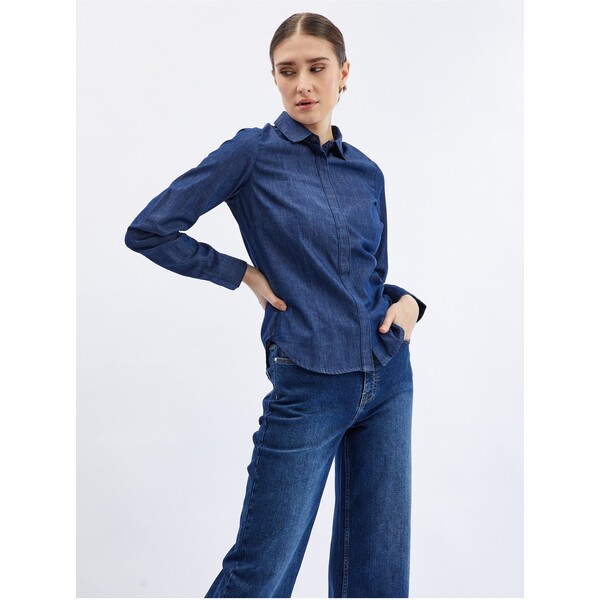 Orsay Ciemnoniebieska damska koszula dżinsowa 660086550000