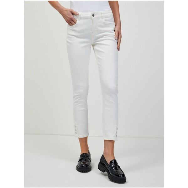 Orsay Białe skinny fit jeansy 311847-000000