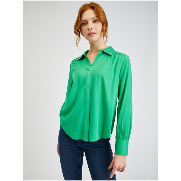 Orsay Zielona bluzka damska satynowa 600248865000