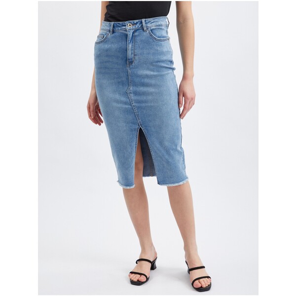 Orsay Niebieska jeansowa spódnica damska 710319547000