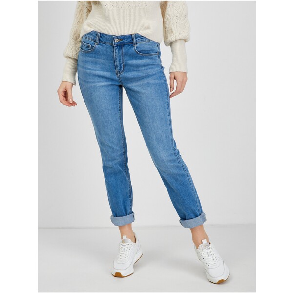 Orsay Niebieskie jeansy damskie slim fit 365057-582000