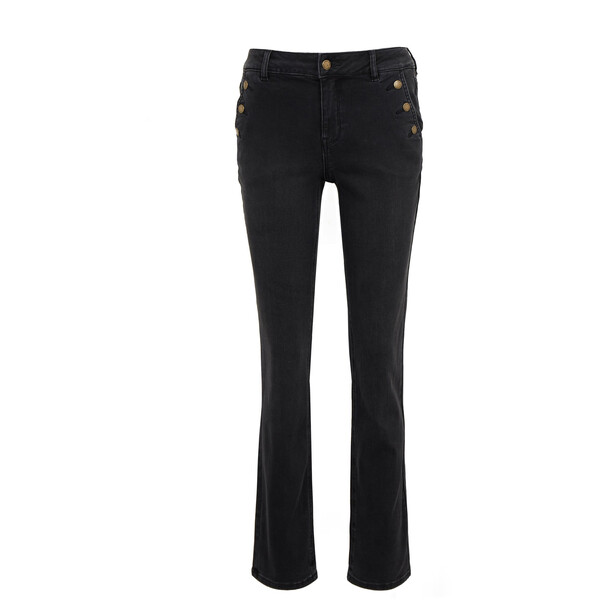 Orsay Czarne damskie jeansy straight fit 312176668000