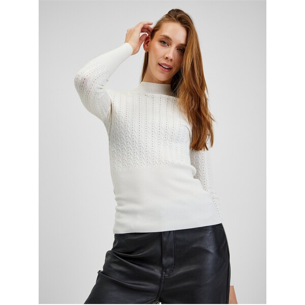 Orsay Biały sweter damski 507482-001000