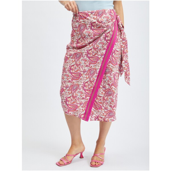Orsay Różowa spódnica we wzory 721145317000