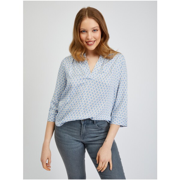 Orsay Jasnoniebieska bluzka damska z wzorem 619120520000