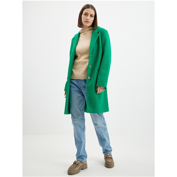 Orsay Zielony płaszcz damski 829047-867000