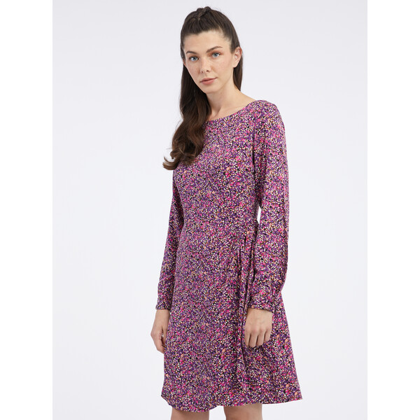 Orsay Różowo-fioletowa damska wzorzysta sukienka 411200317000