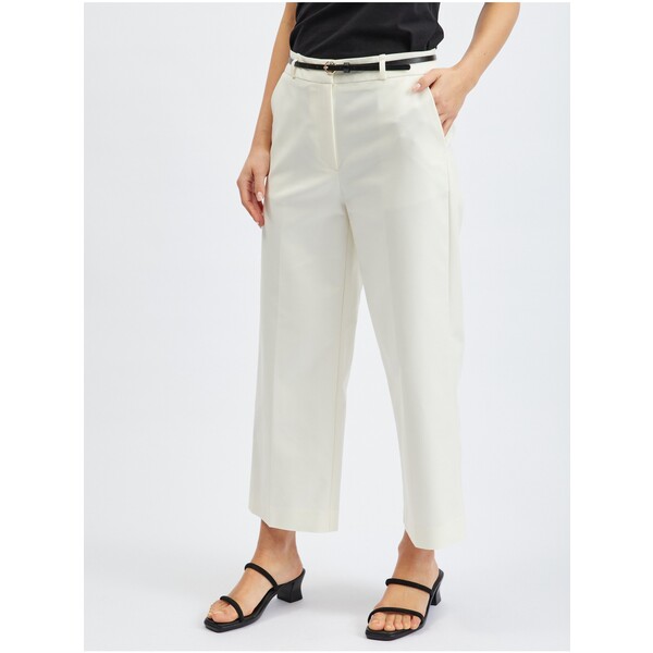Orsay Białe spodnie damskie typu culottes 355043001000