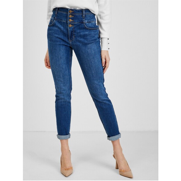 Orsay Granatowe damskie jeansy skinny fit 311867-548000