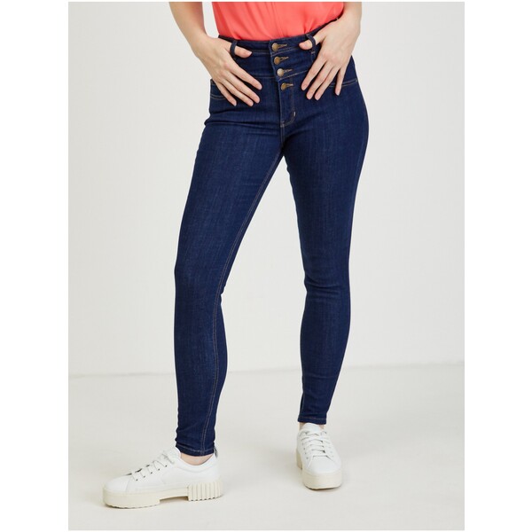 Orsay Granatowe damskie jeansy skinny fit 311867-550000