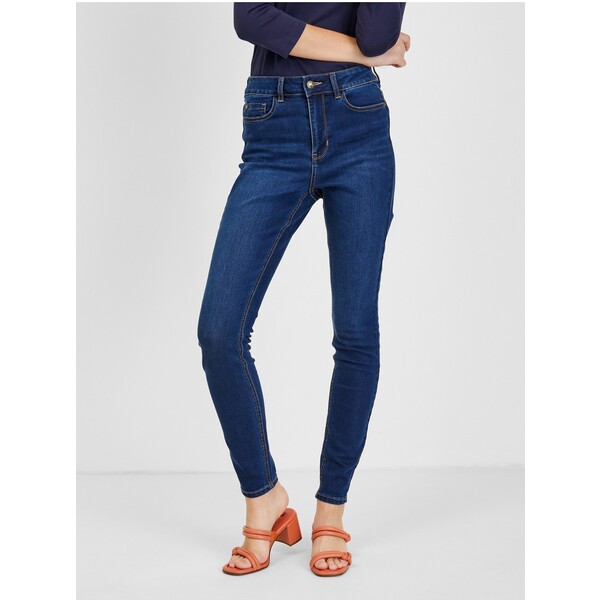 Orsay Granatowe damskie jeansy skinny fit 311868-548000