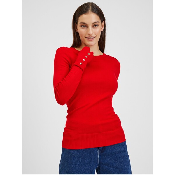 Orsay Czerwony damski lekki sweter 507480-330000