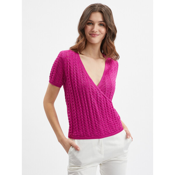 Orsay Różowy sweter damski 505503317000