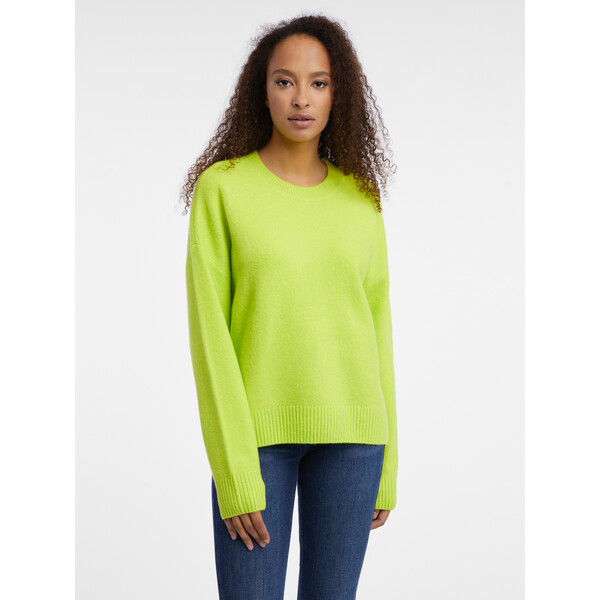 Orsay Neonowy zielony sweter damski 507510851000