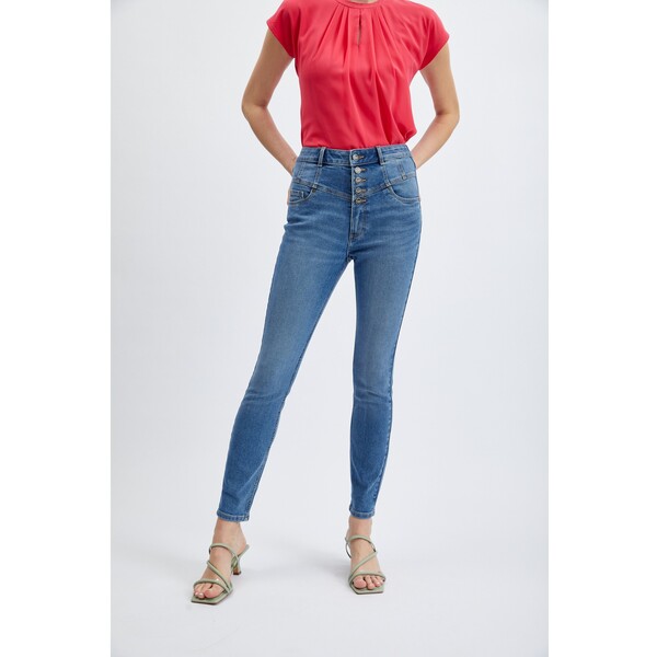 Orsay Niebieskie damskie skinny fit jeansy 316187558000