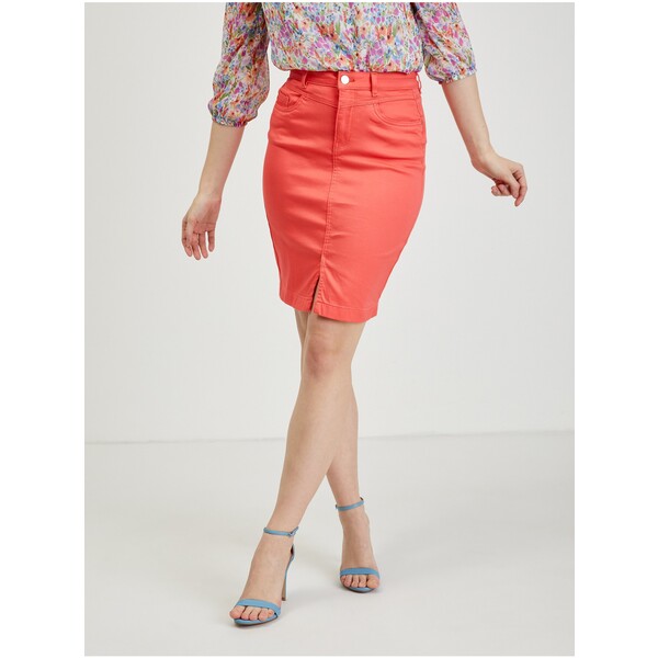 Orsay Pomarańczowa spódnica jeansowa damska 710295-92