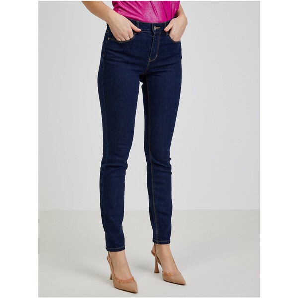 Orsay Granatowe jeansy damskie slim fit 365058-550000