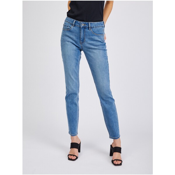 Orsay Jasnoniebieskie jeansy damskie slim fit 365058582000
