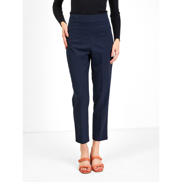 Orsay Granatowe damskie spodnie przycięte 352300526000