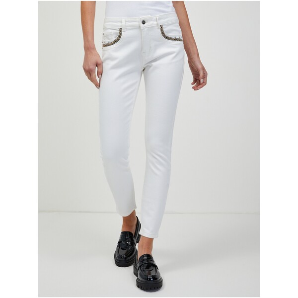 Orsay Białe skinny fit jeansy 311861-000000