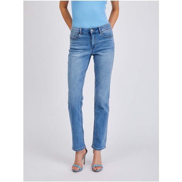 Orsay Jasnoniebieskie damskie jeansy straight fit 312175547000