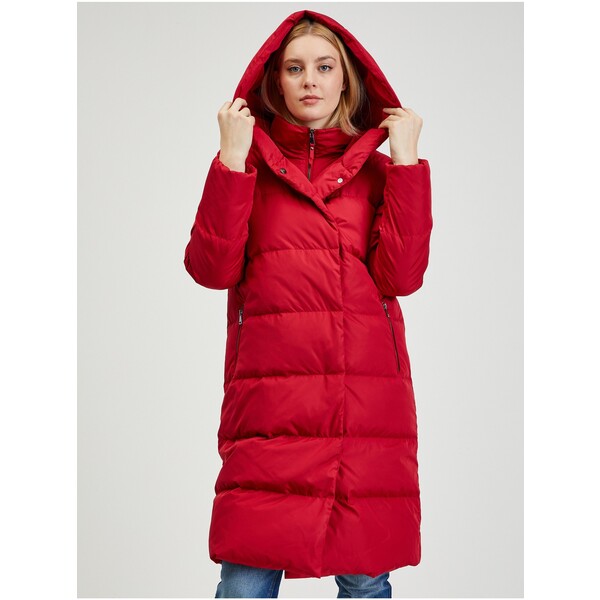 Orsay Czerwony puchowy płaszcz pikowany 815030-377000