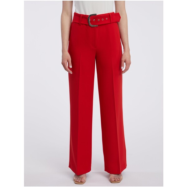 Orsay Czerwone spodnie damskie 390315318000