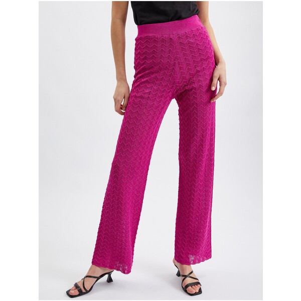 Orsay Różowe spodnie damskie 591010317000