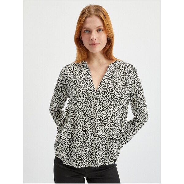 Orsay Czarno-biała, wzorzysta bluzka damska 619142-001000