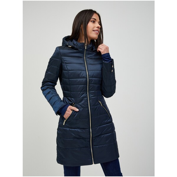 Orsay Granatowy pikowany płaszcz 807016-526000